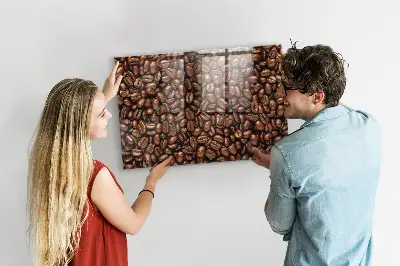 Coffee Beans Magnetic Glass Dry Erase Board