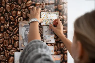 Coffee Beans Magnetic Glass Dry Erase Board