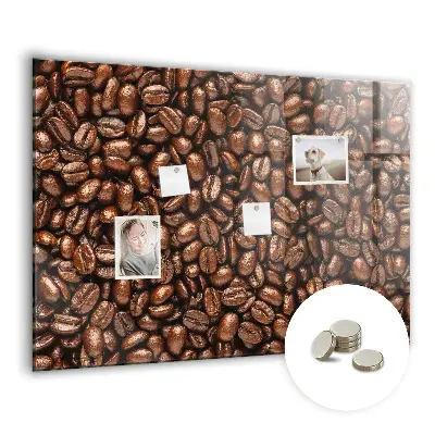 Coffee Beans Magnetic Glass Dry Erase Board