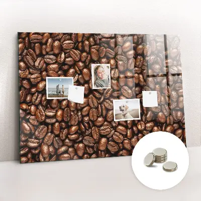 Coffee Beans Magnetic Glass Dry Erase Board