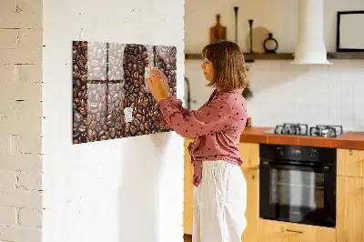 Coffee Beans Magnetic Glass Dry Erase Board