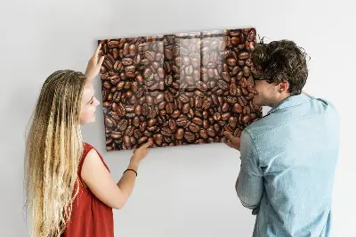 Coffee Beans Magnetic Glass Dry Erase Board