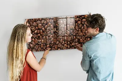 Coffee Beans Magnetic Glass Dry Erase Board