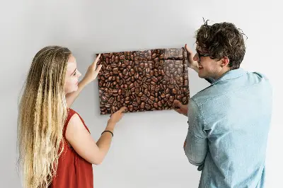 Coffee Beans Magnetic Glass Dry Erase Board