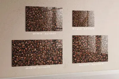 Coffee Beans Magnetic Glass Dry Erase Board