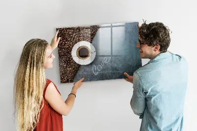 A Cup of Coffee magnetic wall board