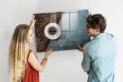 A Cup of Coffee magnetic wall board