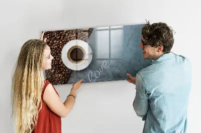 A Cup of Coffee magnetic wall board