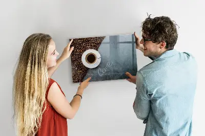 A Cup of Coffee magnetic wall board