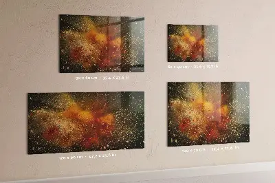 Magnetic wall board with abstract spice design