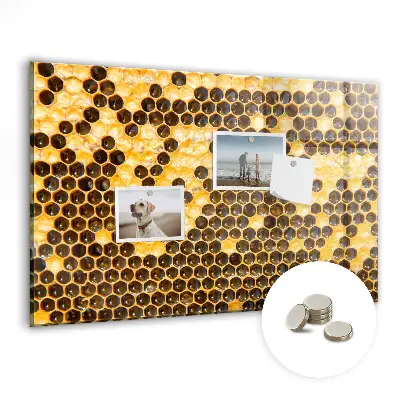 Honeycomb magnetic glass dry erase board