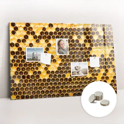 Honeycomb magnetic glass dry erase board