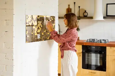Honeycomb magnetic glass dry erase board