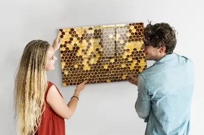 Honeycomb magnetic glass dry erase board