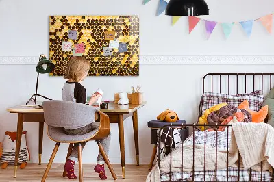 Honeycomb magnetic glass dry erase board