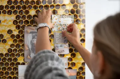 Honeycomb magnetic glass dry erase board