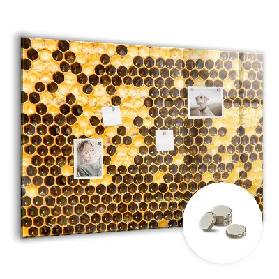 Honeycomb magnetic glass dry erase board