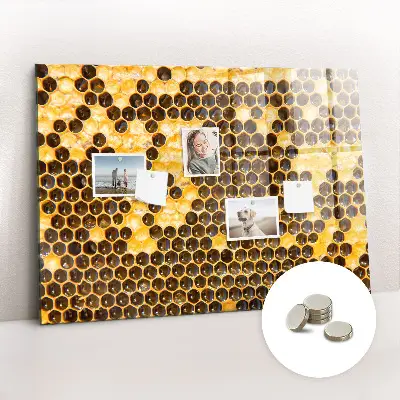 Honeycomb magnetic glass dry erase board