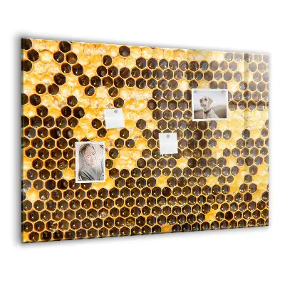 Honeycomb magnetic glass dry erase board