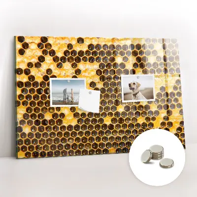 Honeycomb magnetic glass dry erase board