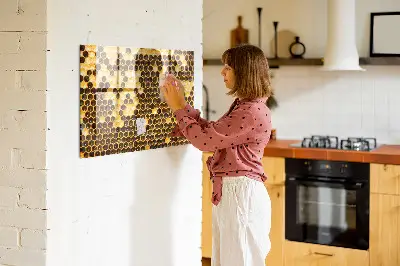 Honeycomb magnetic glass dry erase board