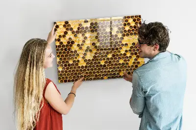 Honeycomb magnetic glass dry erase board