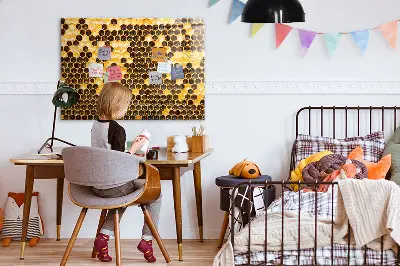 Honeycomb magnetic glass dry erase board