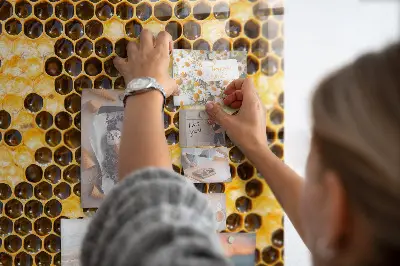 Honeycomb magnetic glass dry erase board