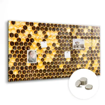 Honeycomb magnetic glass dry erase board