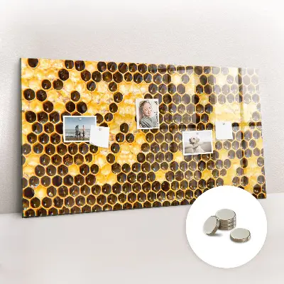 Honeycomb magnetic glass dry erase board