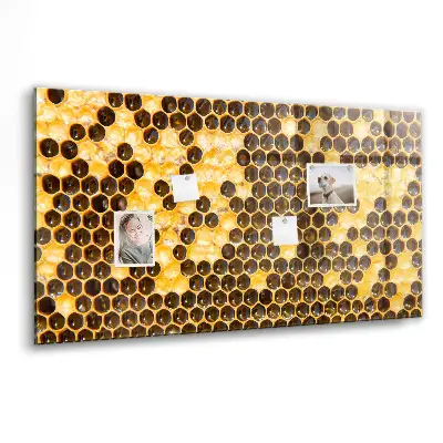 Honeycomb magnetic glass dry erase board