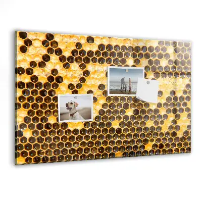 Honeycomb magnetic glass dry erase board