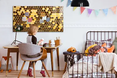 Honeycomb magnetic glass dry erase board
