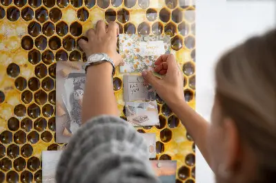 Honeycomb magnetic glass dry erase board