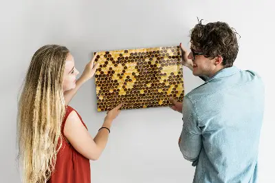 Honeycomb magnetic glass dry erase board