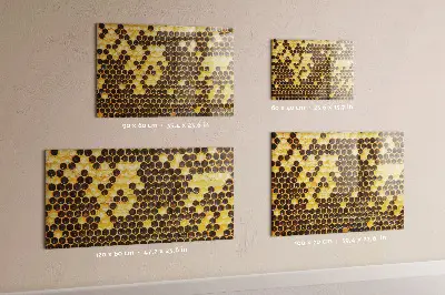 Honeycomb magnetic glass dry erase board