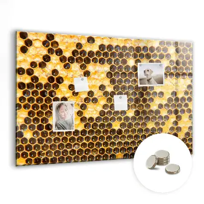 Honeycomb magnetic glass dry erase board