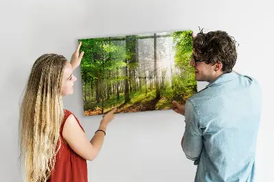 Forest Sunrise Magnetic Glass Dry Erase Board