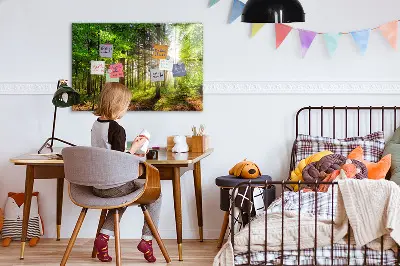 Forest Sunrise Magnetic Glass Dry Erase Board