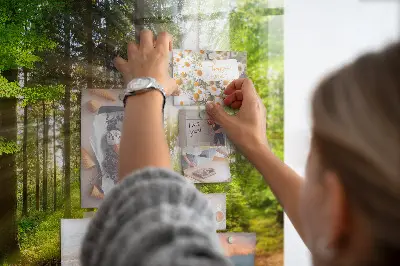 Forest Sunrise Magnetic Glass Dry Erase Board