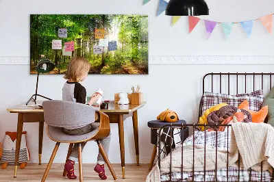 Forest Sunrise Magnetic Glass Dry Erase Board