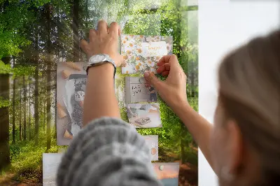 Forest Sunrise Magnetic Glass Dry Erase Board