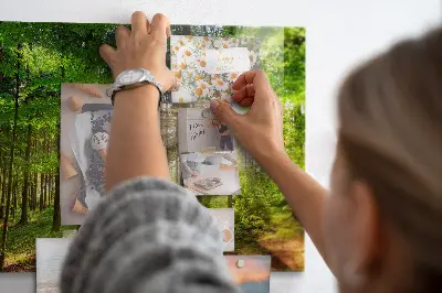Forest Sunrise Magnetic Glass Dry Erase Board