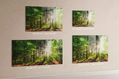 Forest Sunrise Magnetic Glass Dry Erase Board