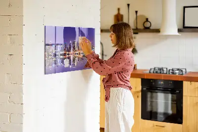 New York at night magnetic wall board