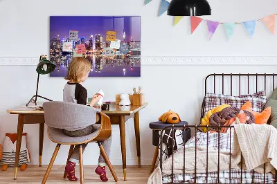 New York at night magnetic wall board
