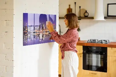 New York at night magnetic wall board