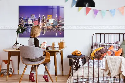 New York at night magnetic wall board