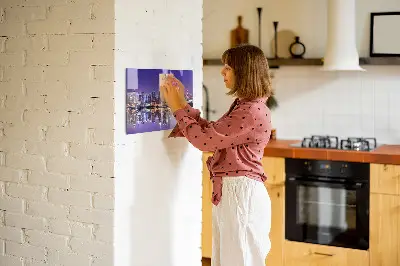 New York at night magnetic wall board