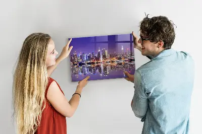 New York at night magnetic wall board